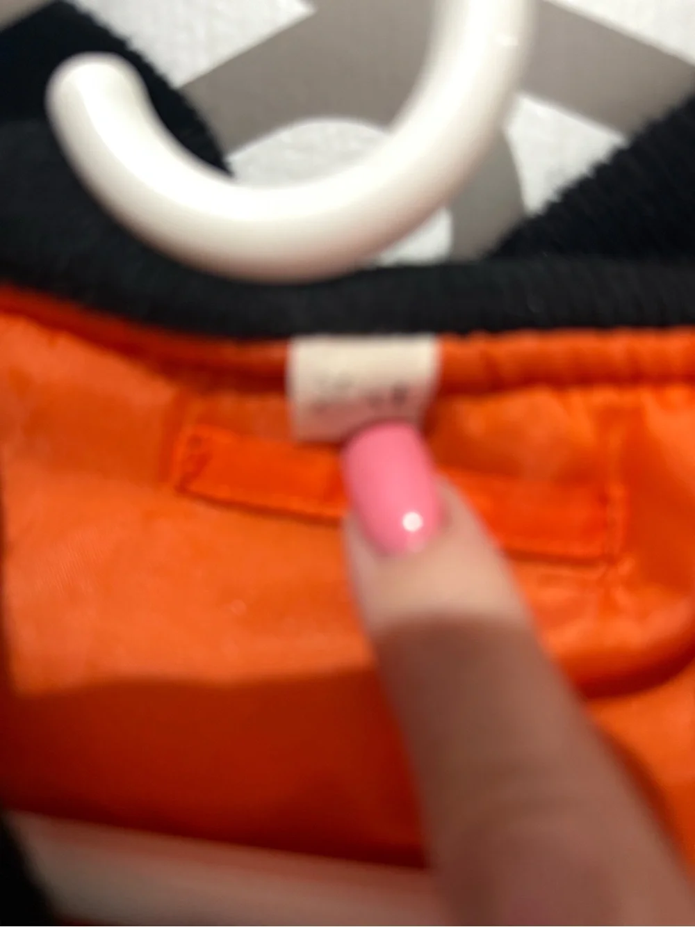 Black Bomber Jacket with Orange Lining - Pilot Style